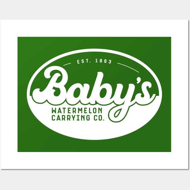 Baby's Watermelon Carrying Company Wall Art by mikevotava